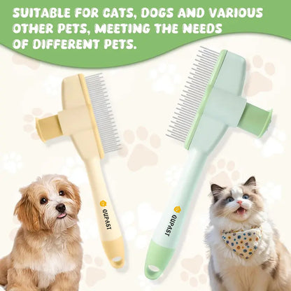 2-in-1 Grooming Comb with One-Click Release 🐾(Cats & Dogs)