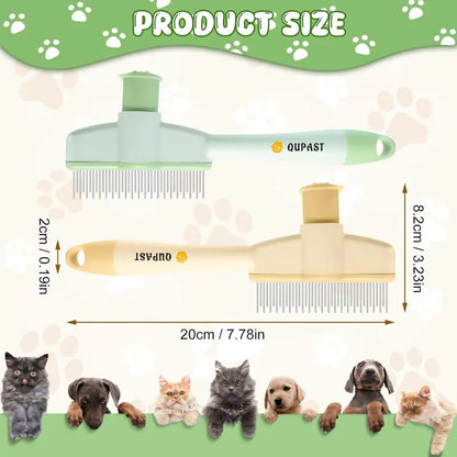 2-in-1 Grooming Comb with One-Click Release 🐾(Cats & Dogs)