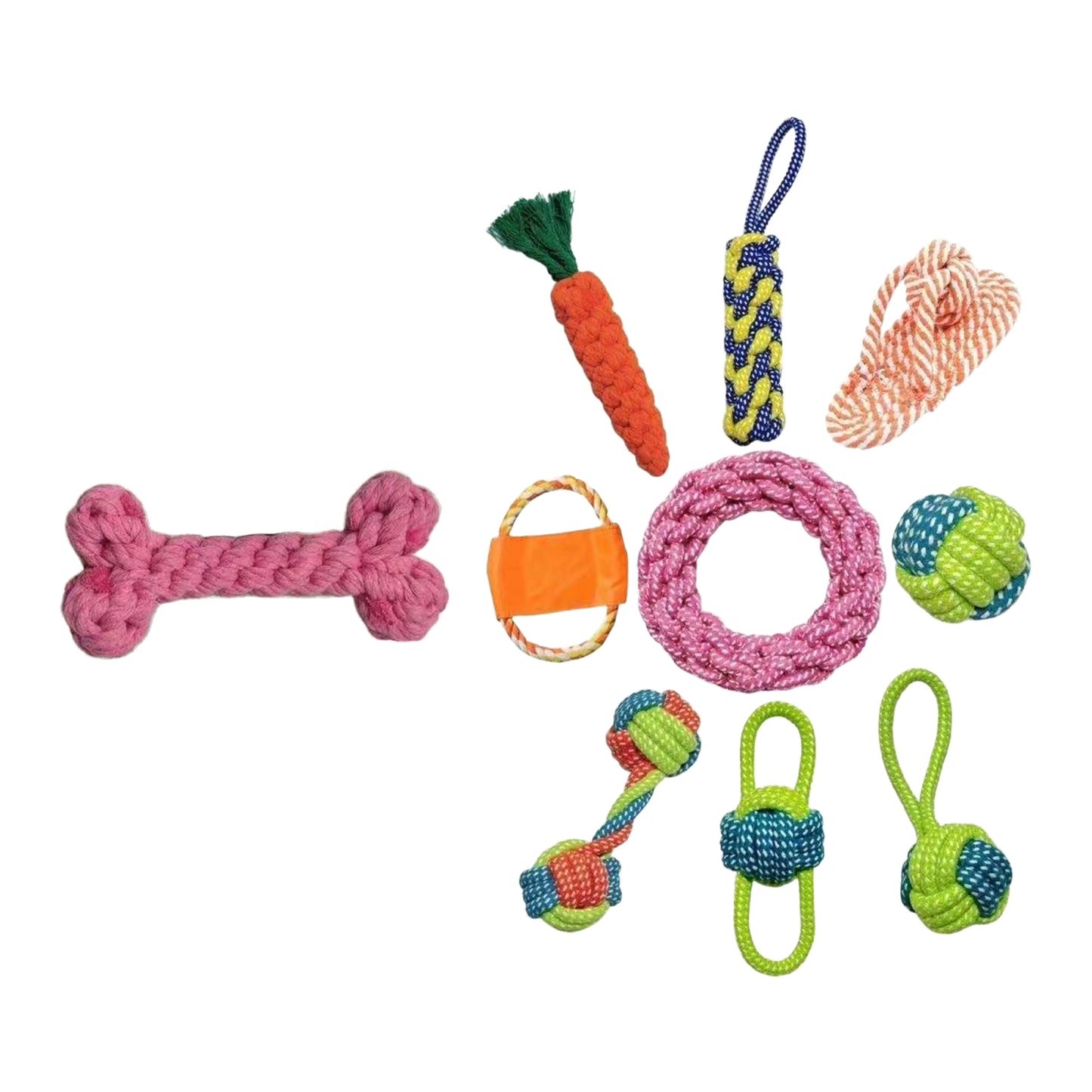Knotted Braided Chew Rope Pet Toy