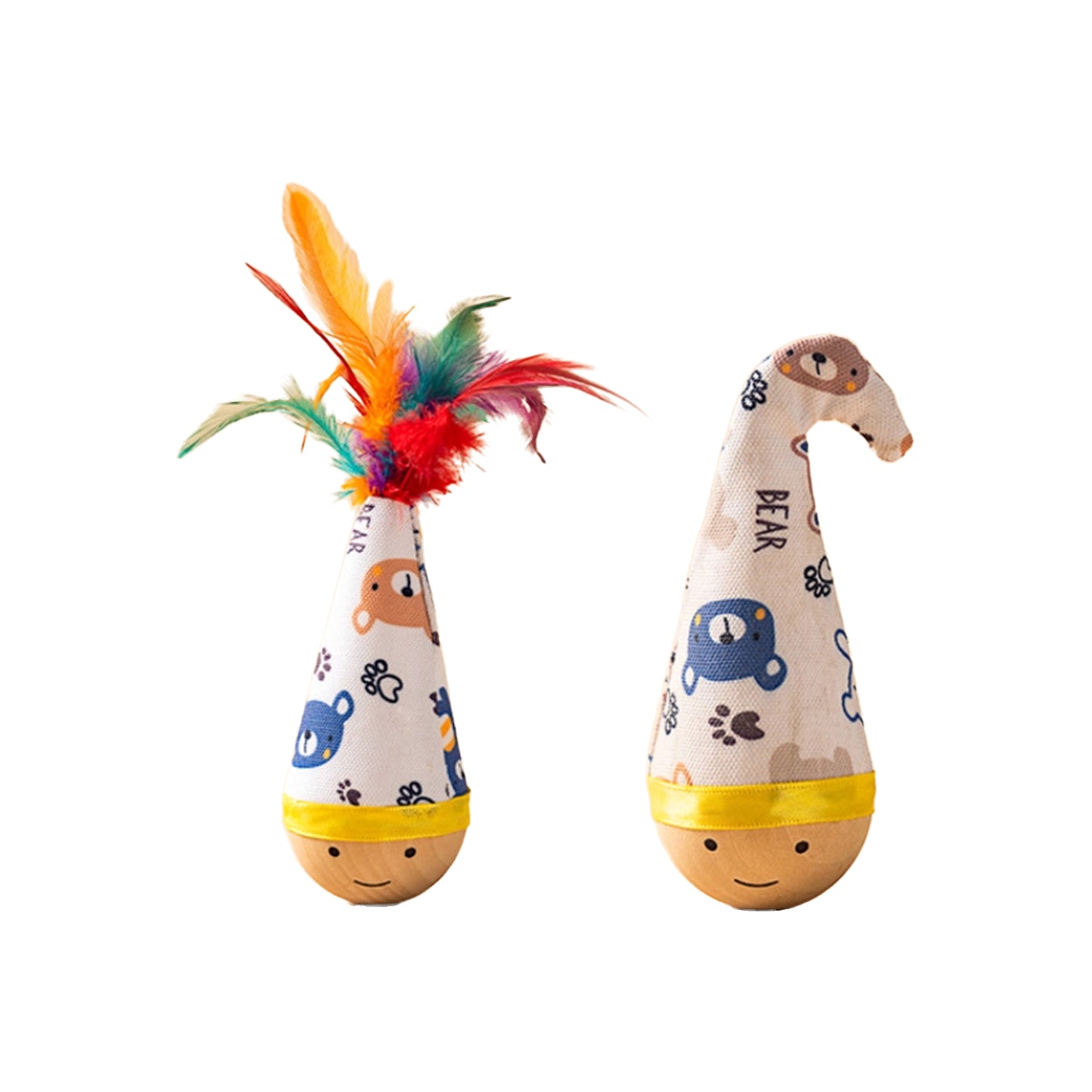 Topple-proof cat toy, a boredom-busting pet toy