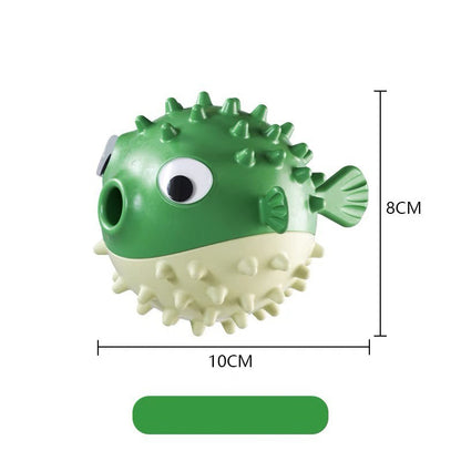 Dog toy bouncing fish food dispenser pet supplies