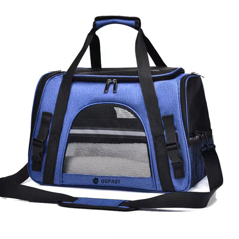 Car-mounted breathable pet carrier for outdoor use