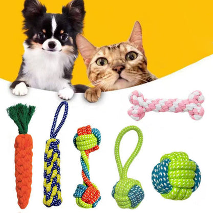 Knotted Braided Chew Rope Pet Toy