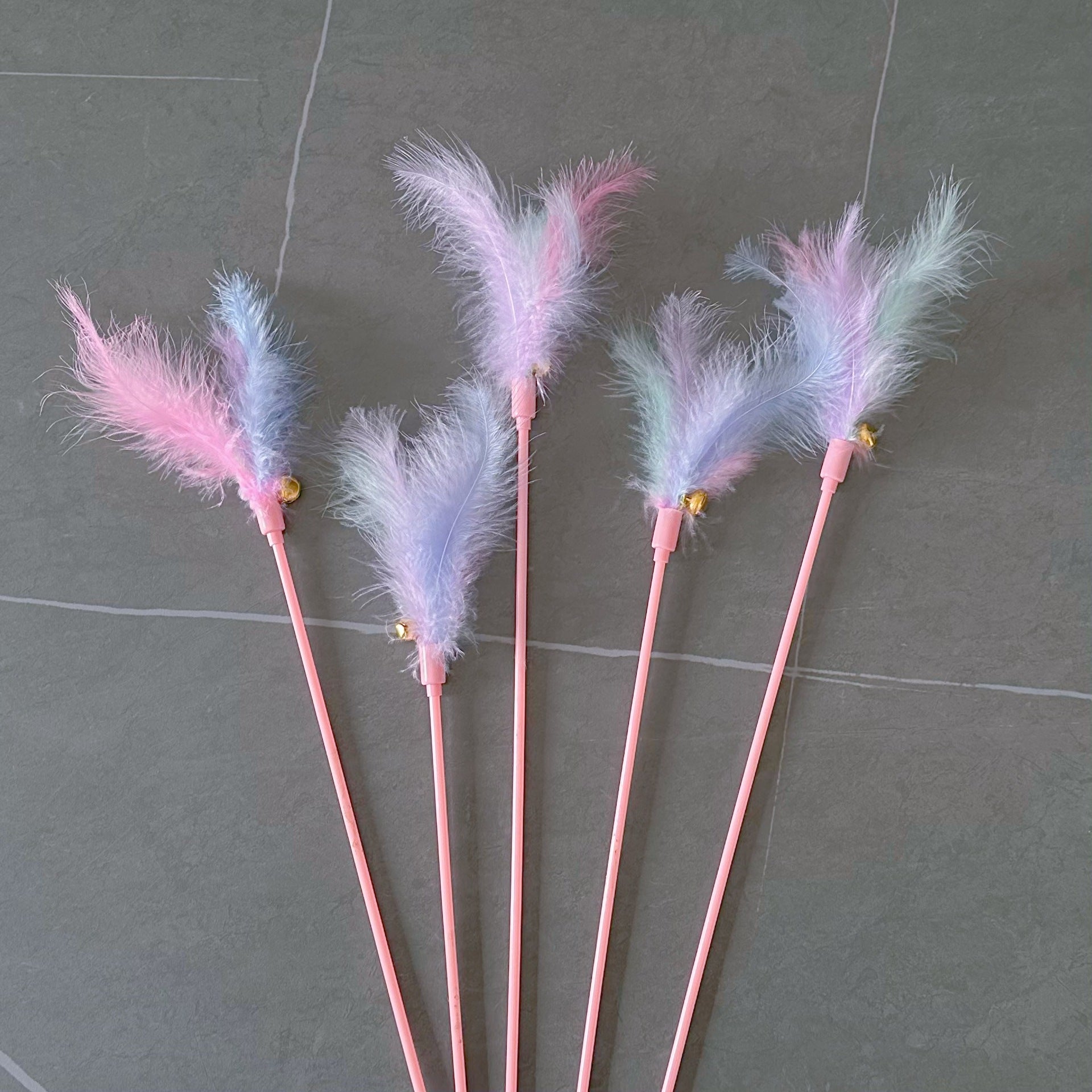 5 pieces of macaron-colored turkey feathers