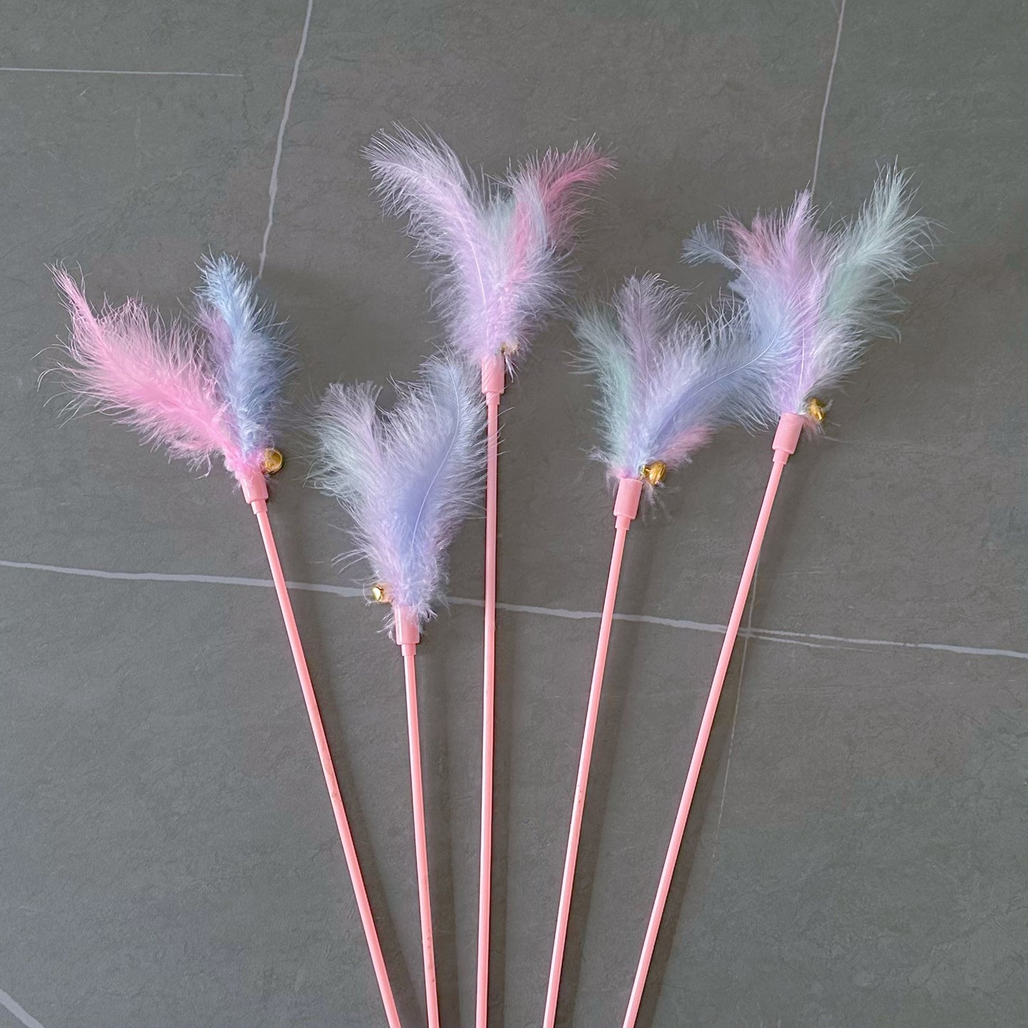 Macaron-colored cat teaser toys for pets