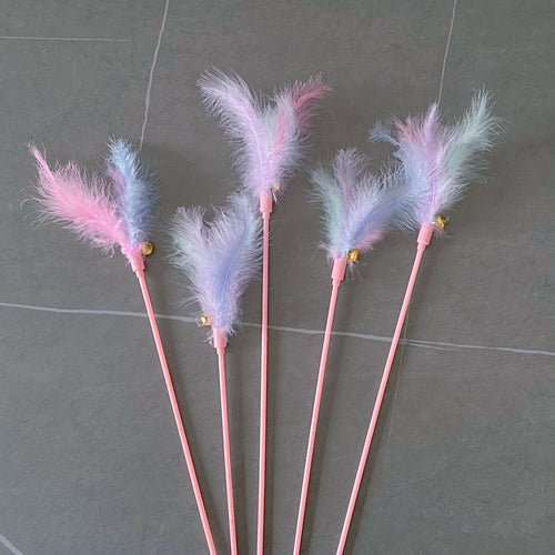 Macaron-colored cat teaser toys for pets