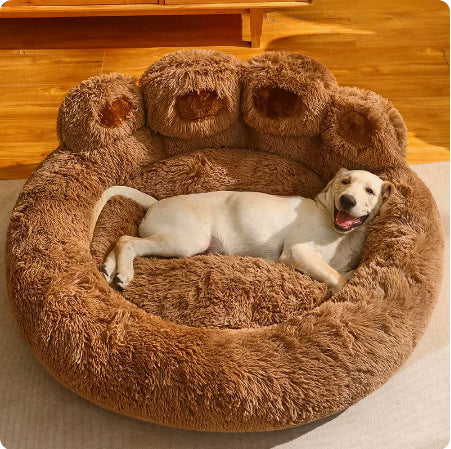 New Plush-Lined Pet Dog Bed, All-Season Warm Sofa Bed