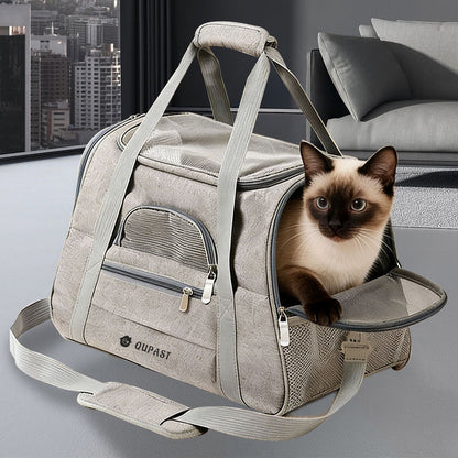 Car-mounted breathable pet carrier for outdoor use