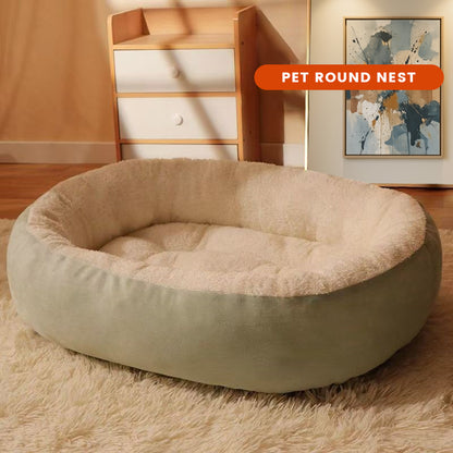 Oval-shaped pet bed, cool in summer and warm in winter